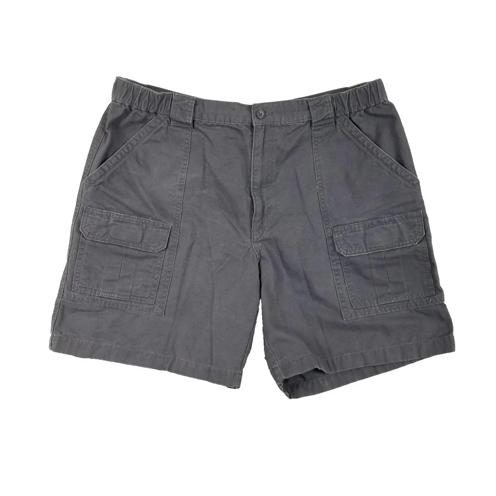 Savane Cargo Shorts Mens 38 Gray 100% Cotton Casual Outdoor‎ Pockets Classic
